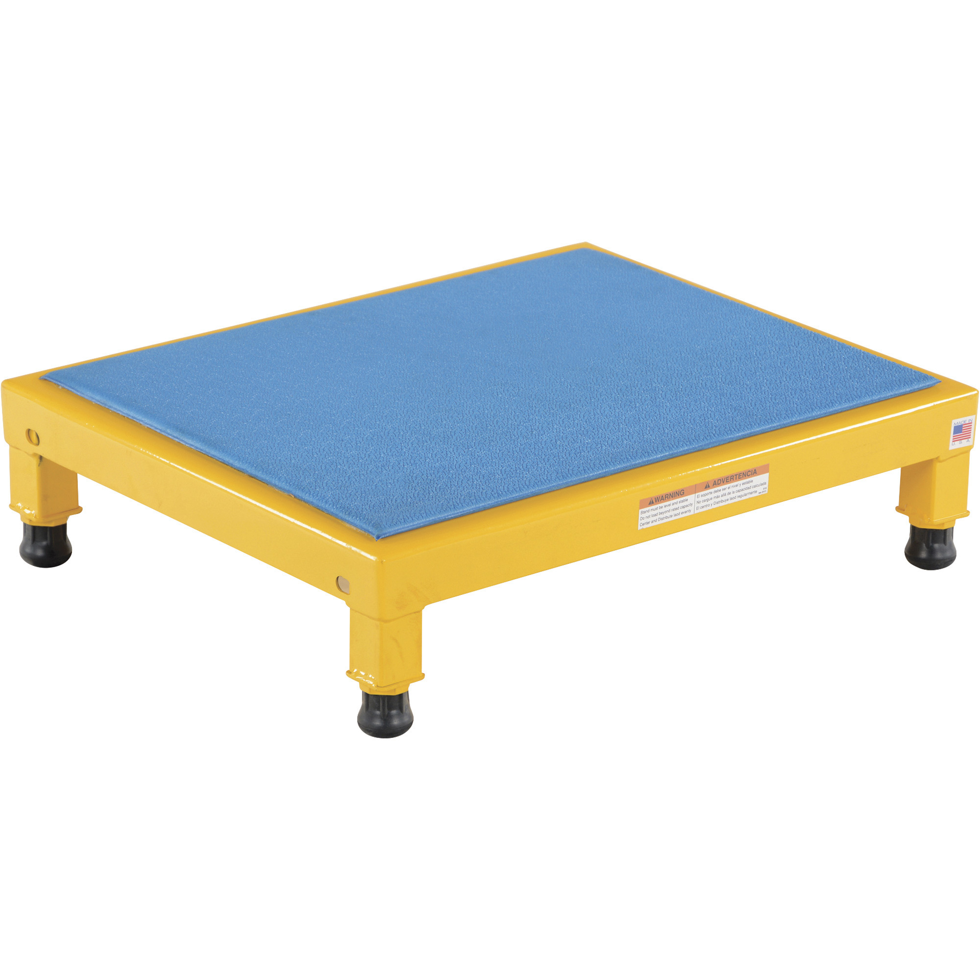 Vestil Adjustable Work-Mate Stand - 24in.W x 19in.D, 8.75in. Raised Height, Ergonomic Matting Deck, Model# AHT-L-1924